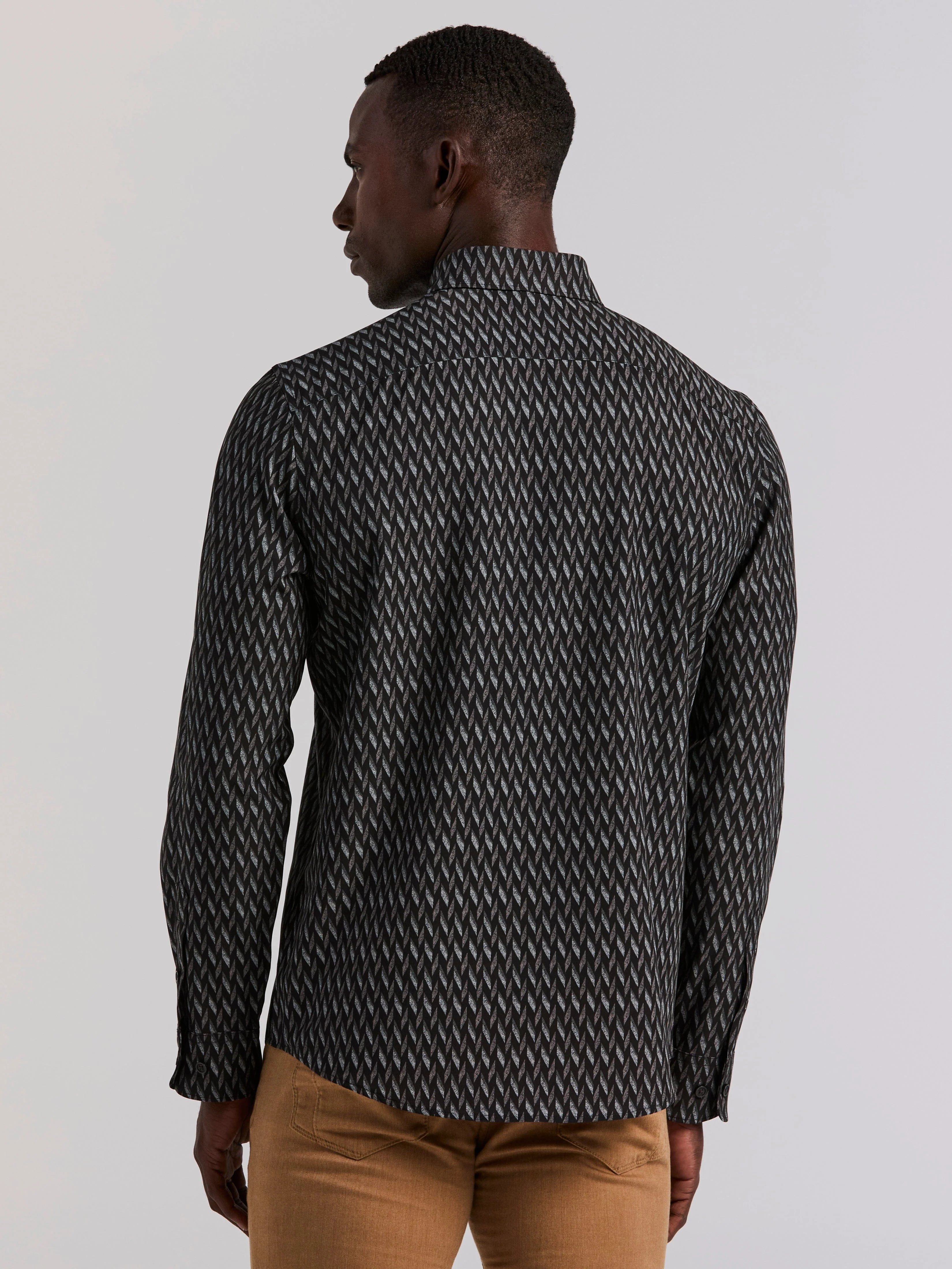 Slim Fit Geo Print Shirt - Image 3