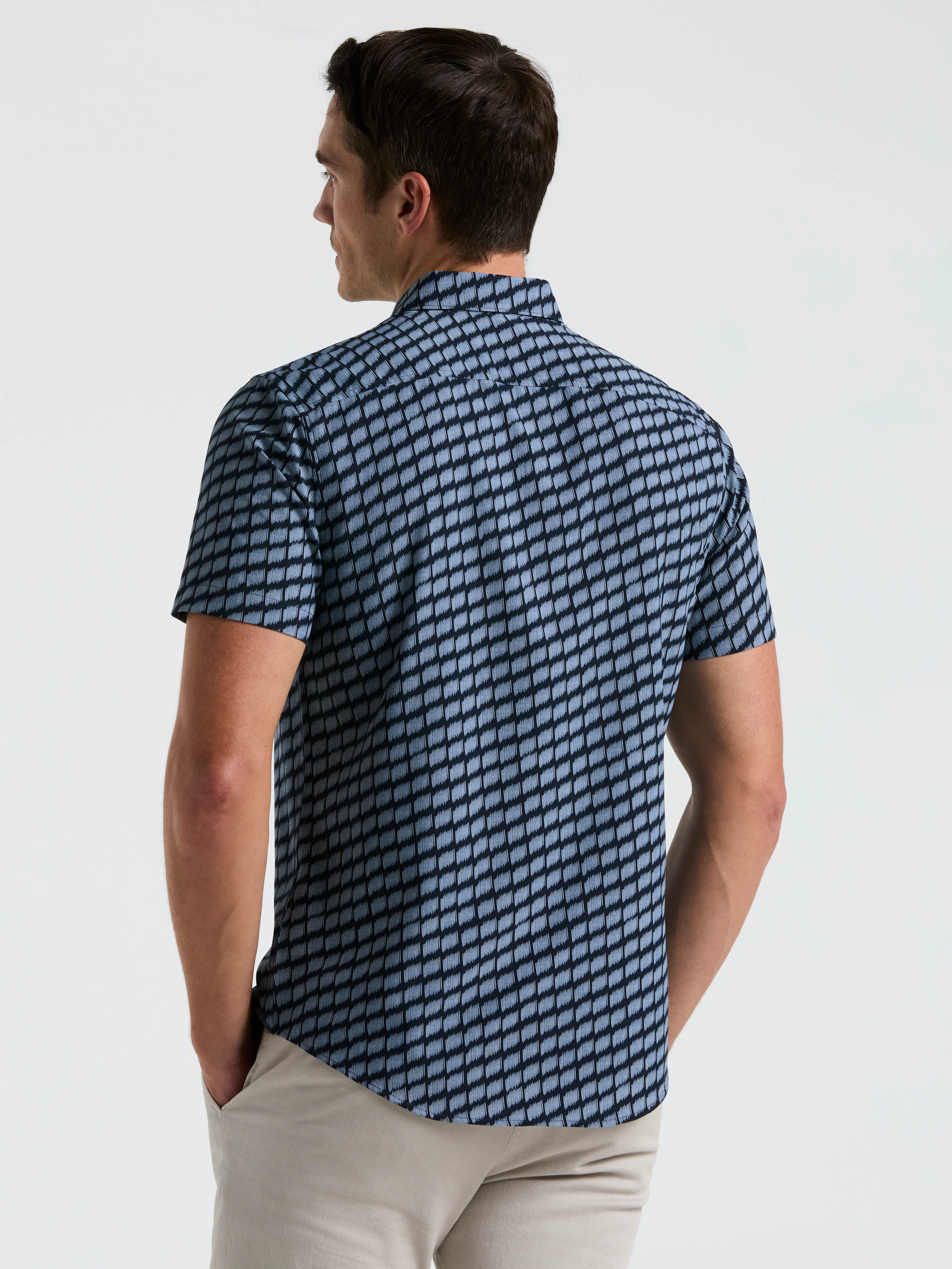 Hash Mark Print Slim Fit Shirt - Image 3