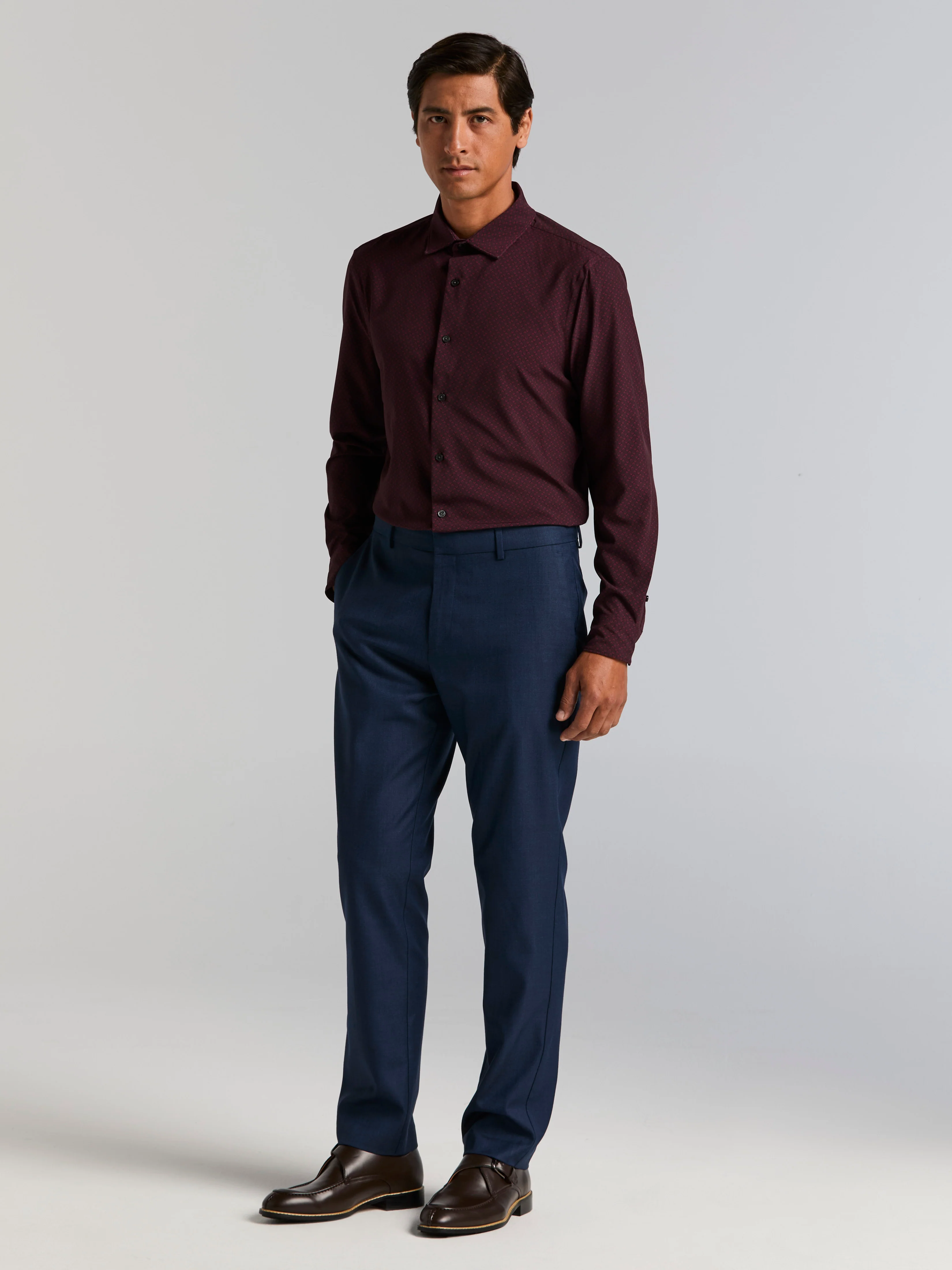 Diamond Print Slim Fit Shirt - Image 4