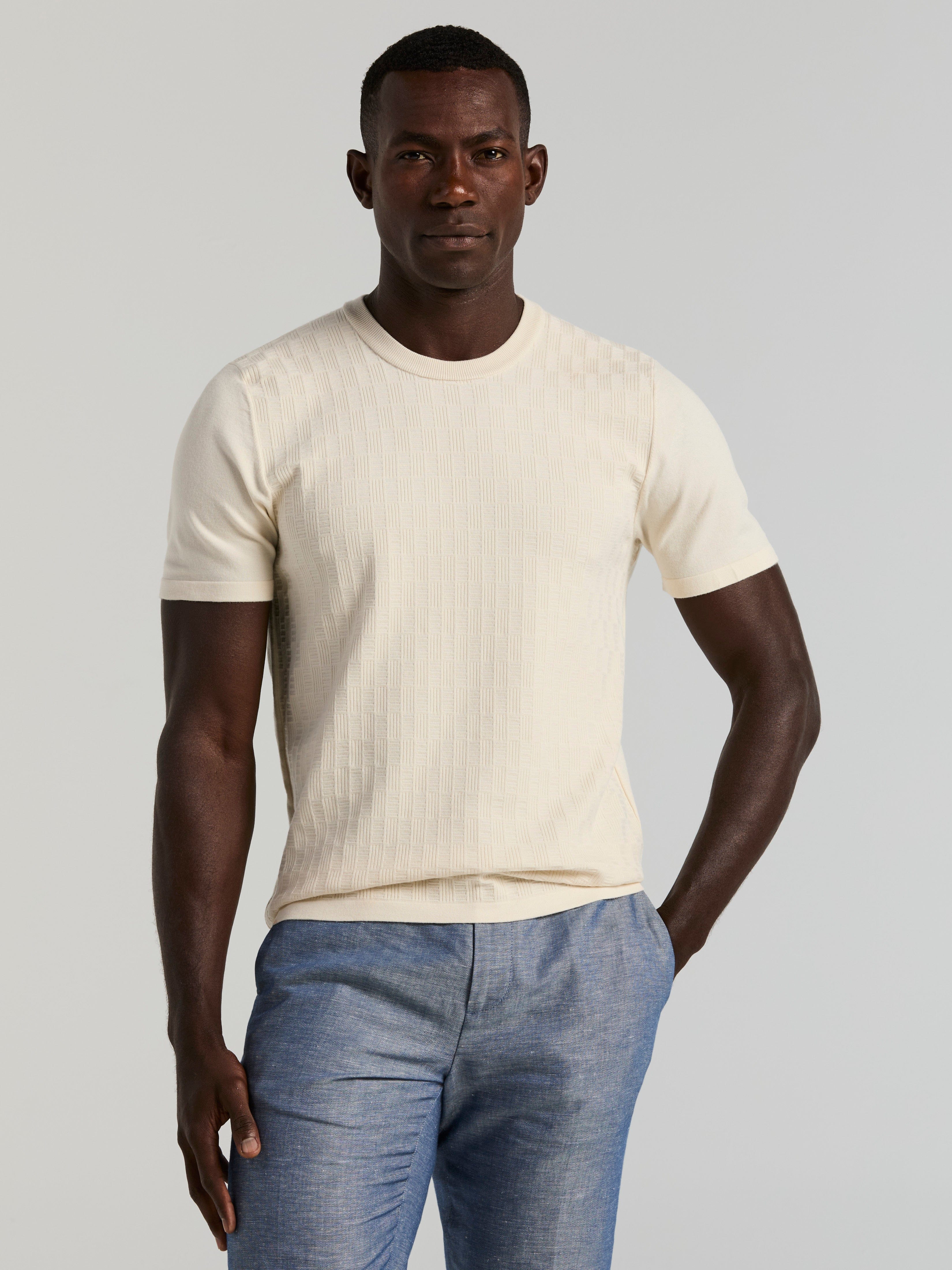 Geometric Textured Sweater Tee - Image 11