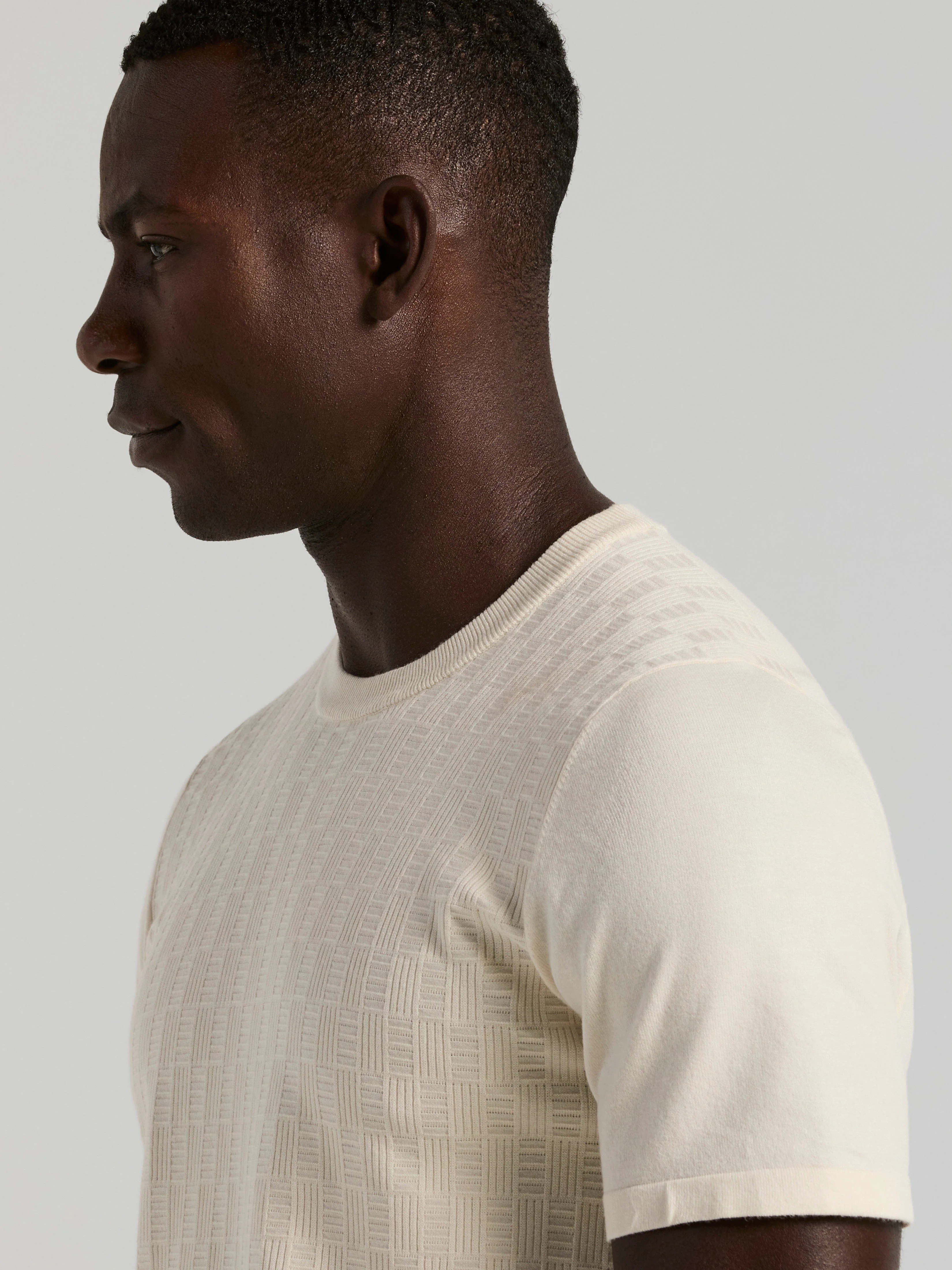 Geometric Textured Sweater Tee - Image 12