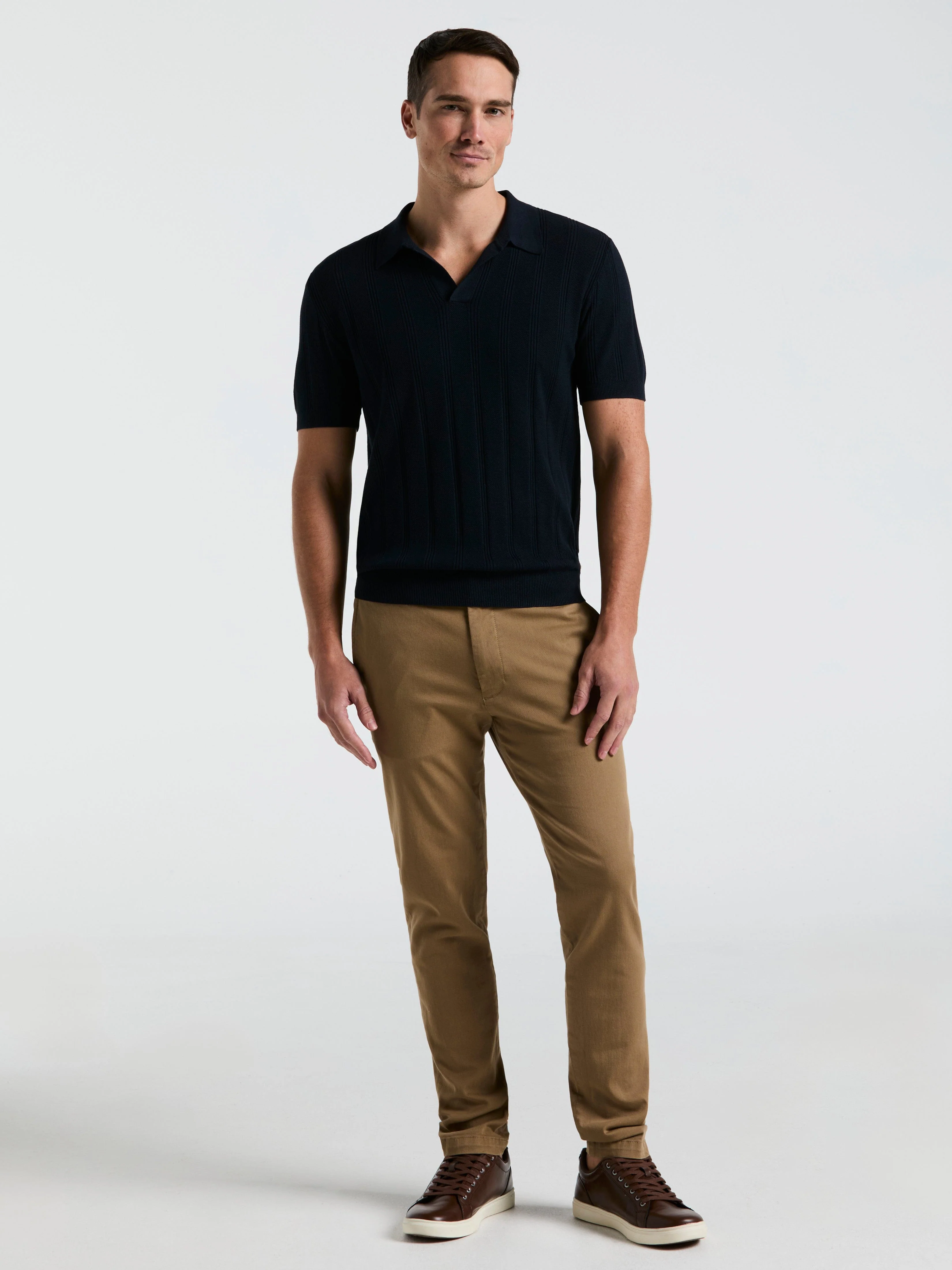 Mesh Stripe Sweater Polo - Image 19