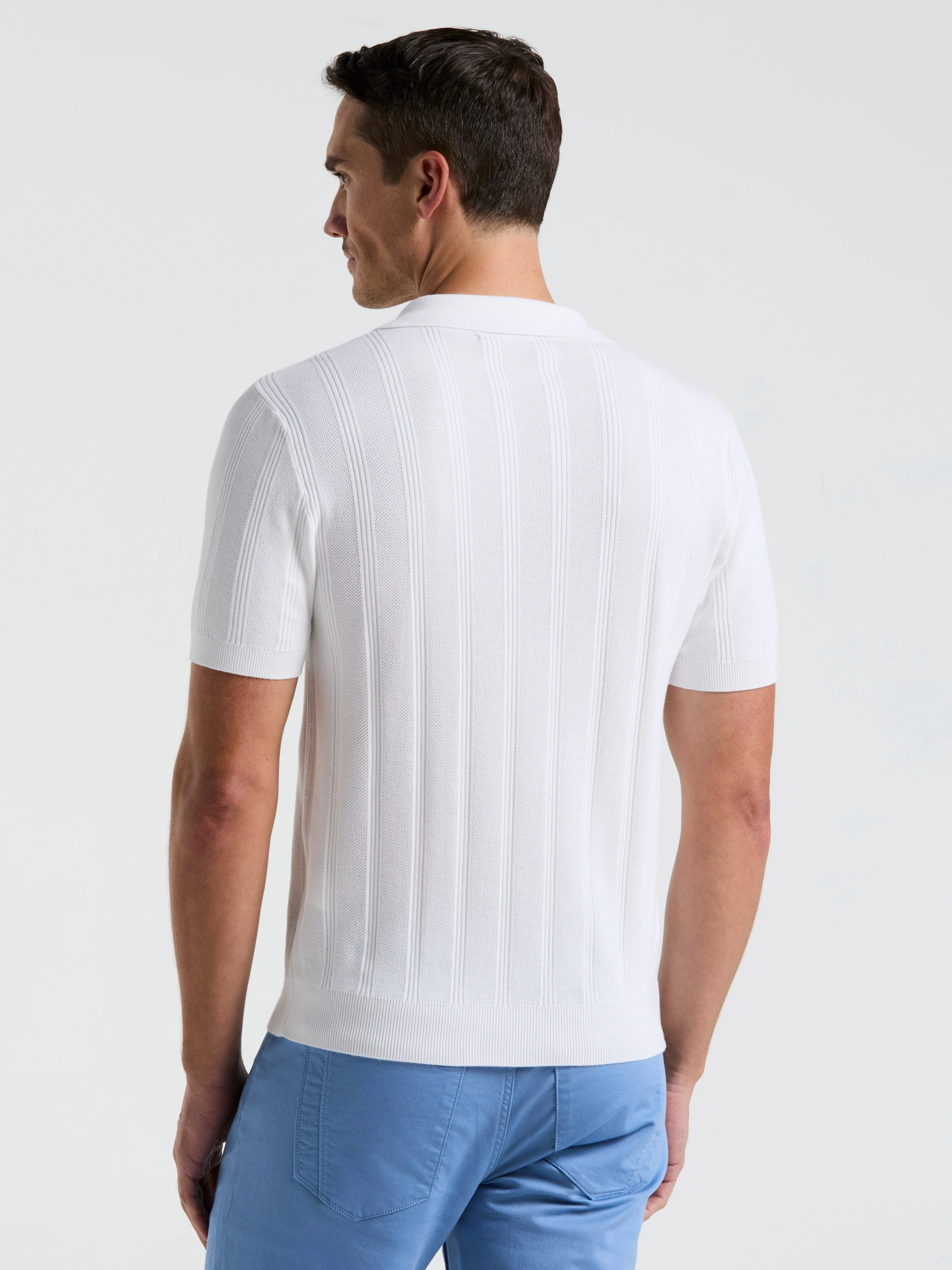 Mesh Stripe Sweater Polo - Image 22