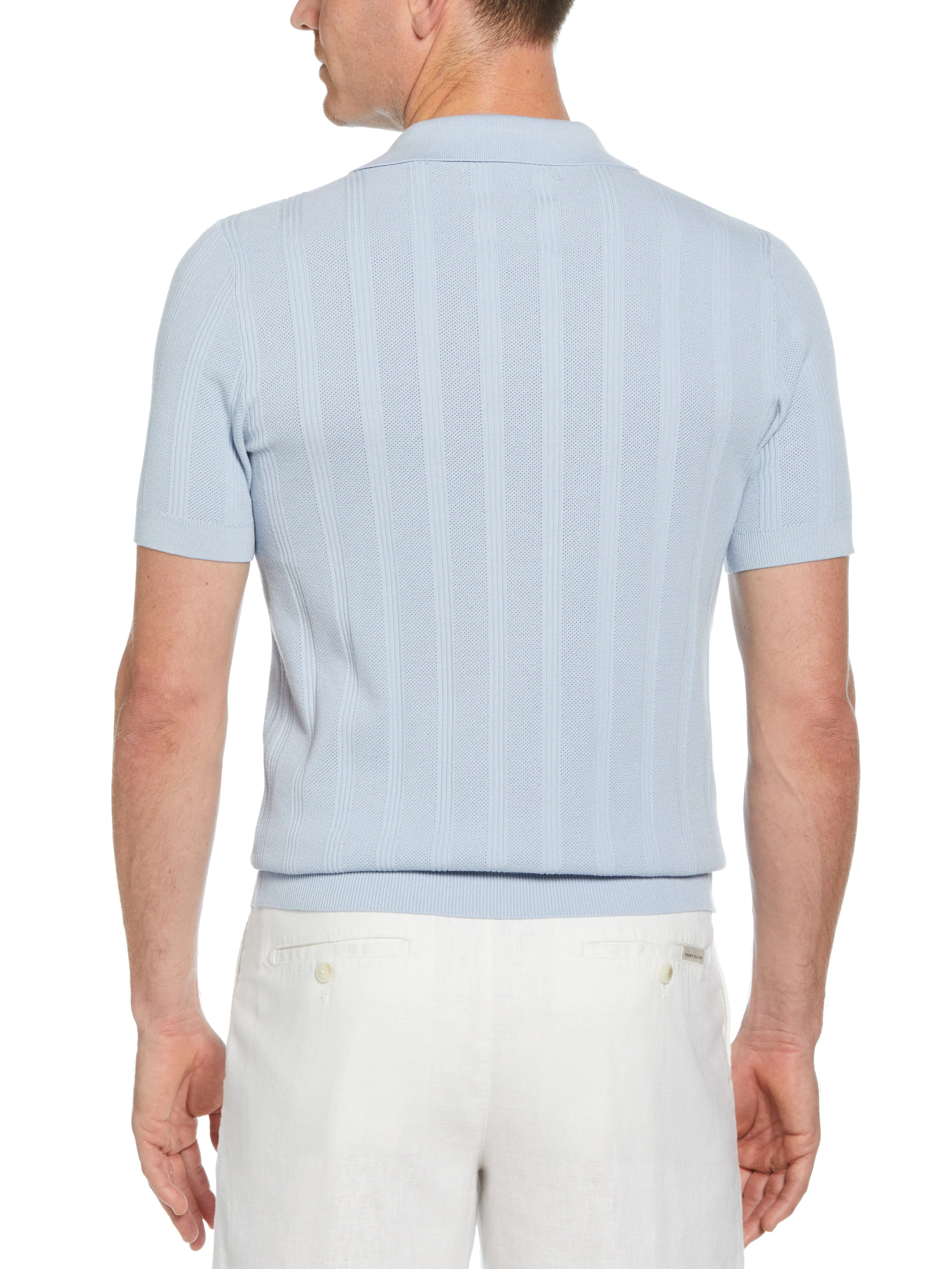 Mesh Stripe Sweater Polo - Image 25