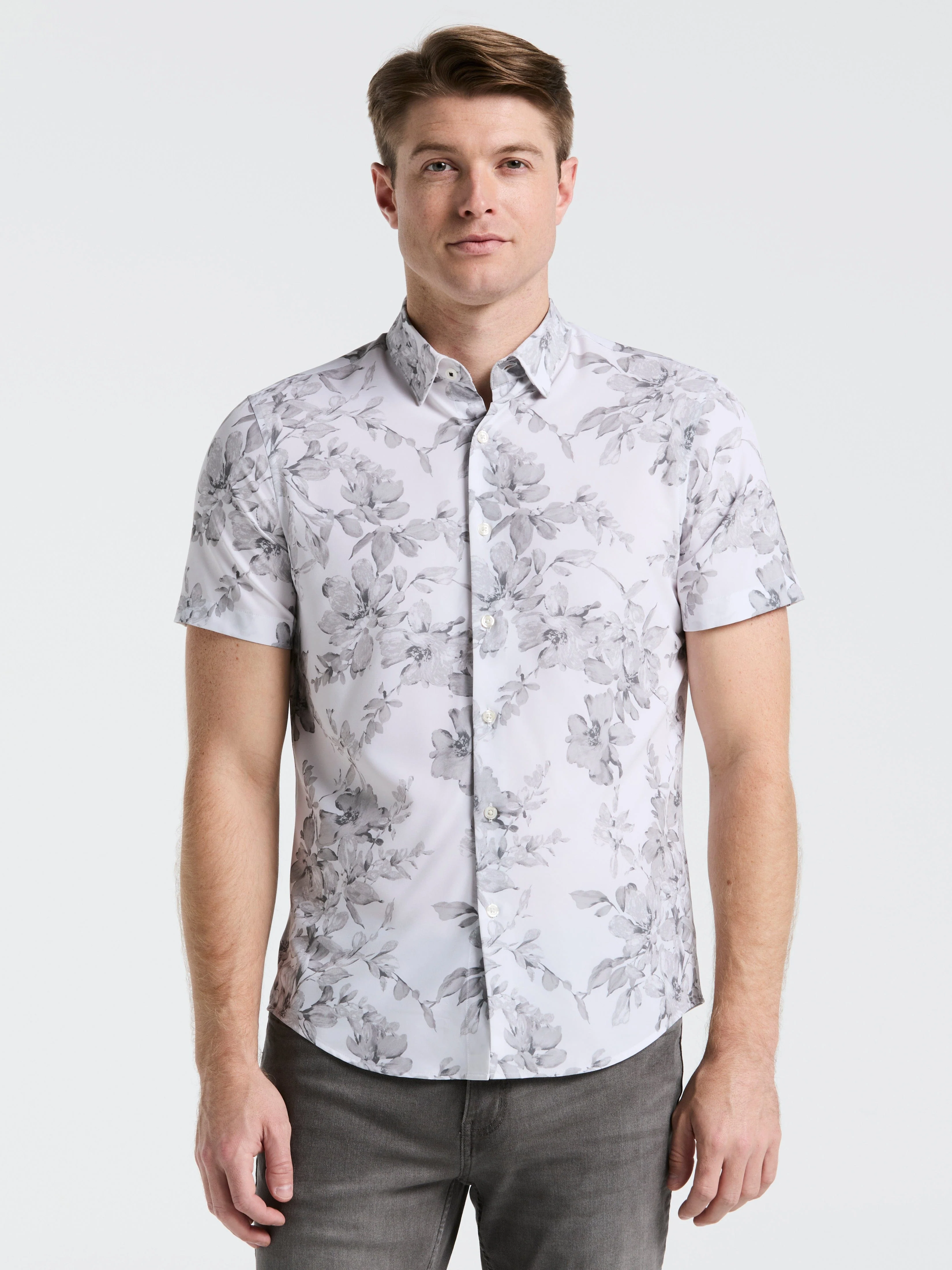 Slim Fit Floral Shirt - Image 8