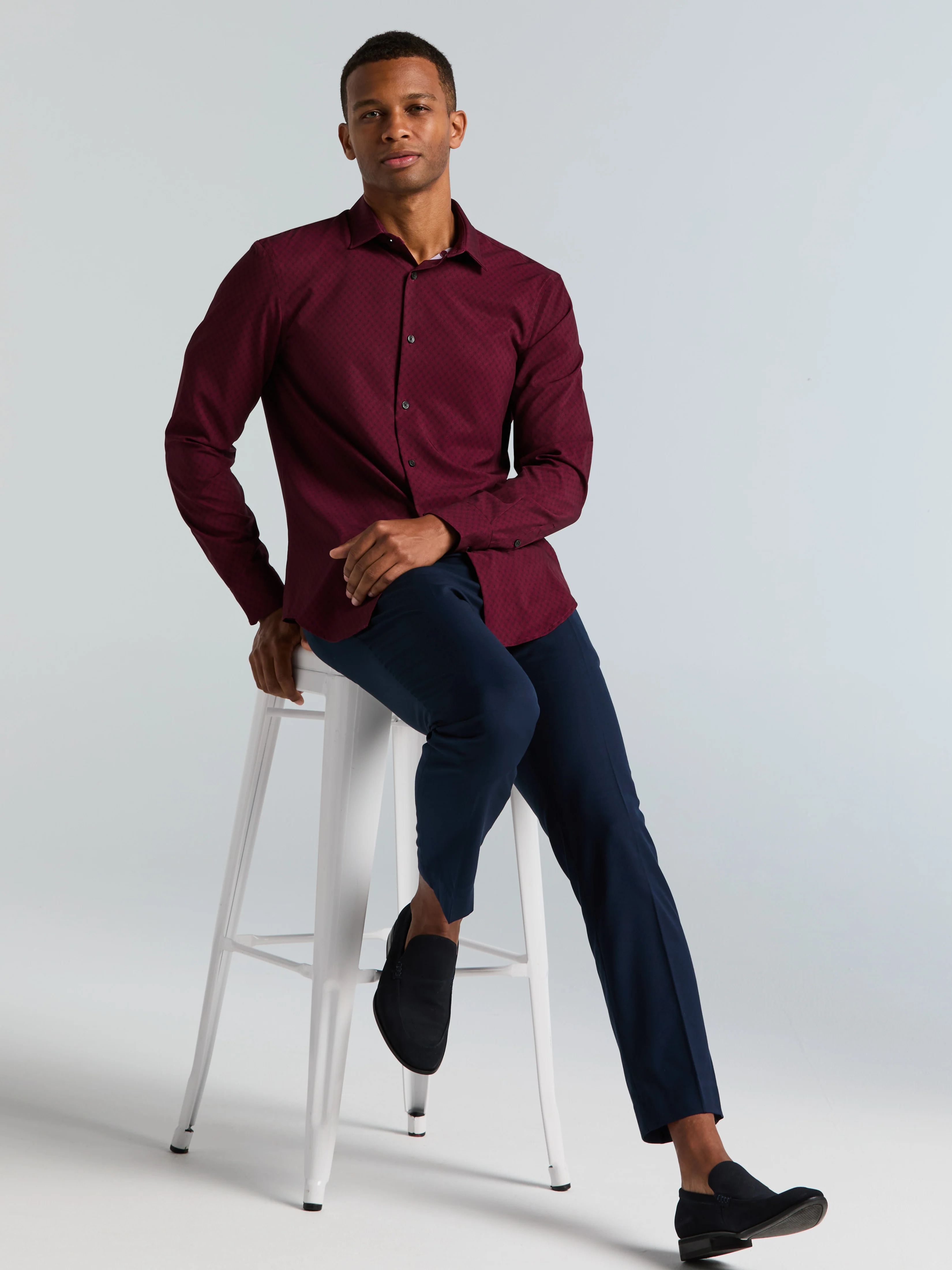 Slim Fit Geo Print Shirt - Image 5