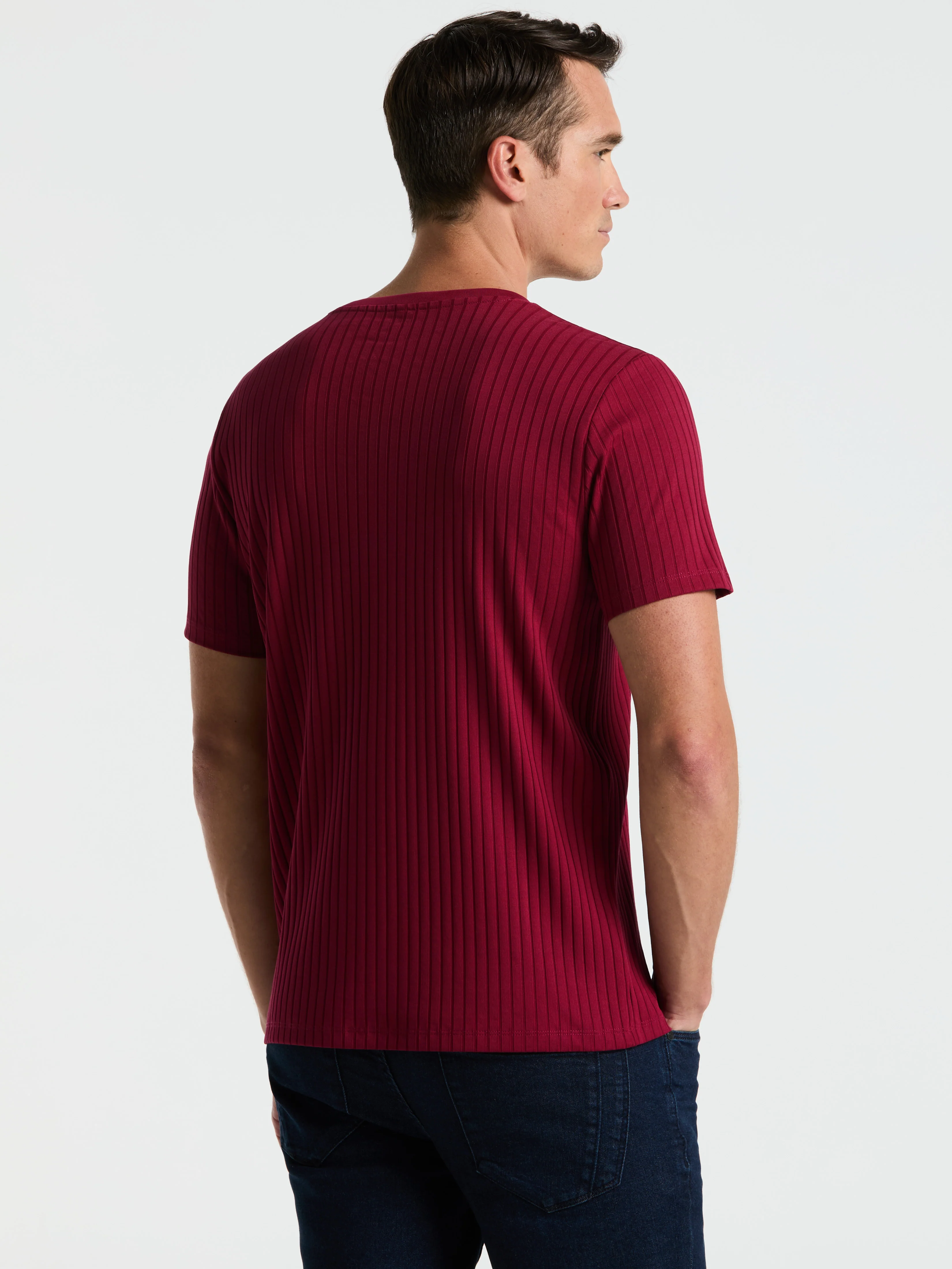 Ribbed Crew Neck Tee - Image 50