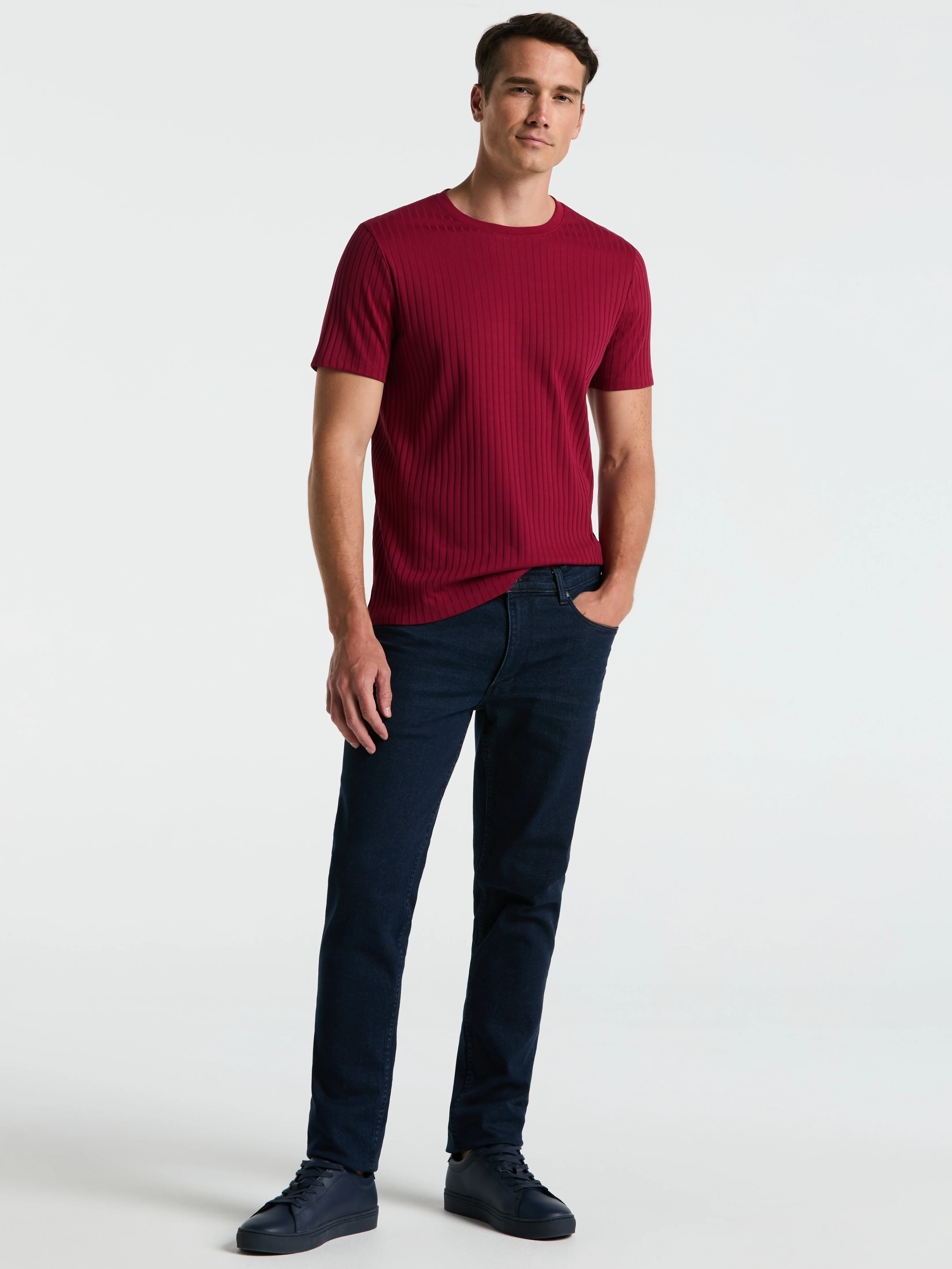 Ribbed Crew Neck Tee - Image 51