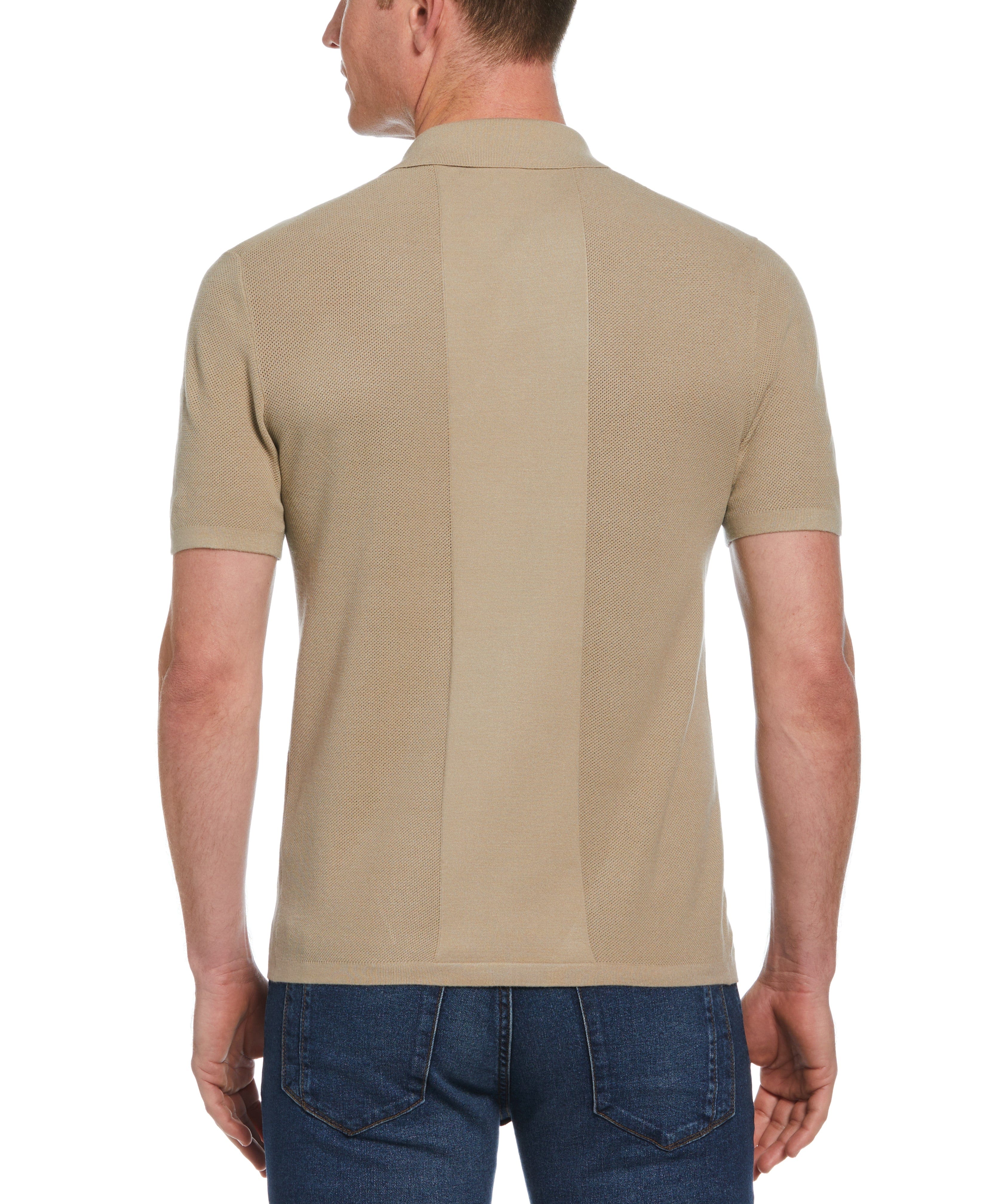 Solid Tech Knit Texture Polo - Image 8
